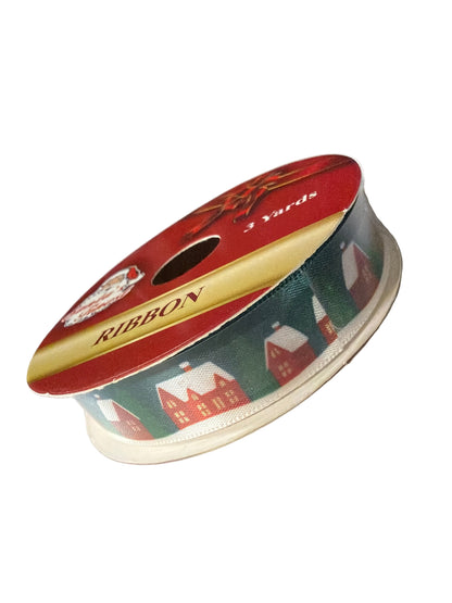 CHRISTMAS RIBBON 3YD SATIN