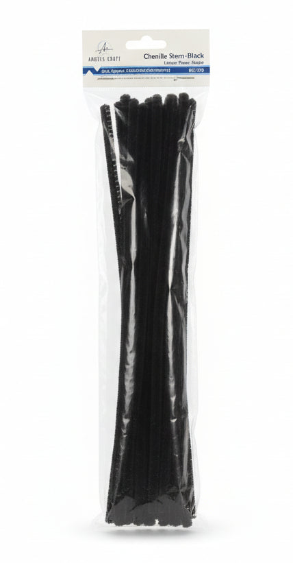 Chenille Stem | 25ct |Black