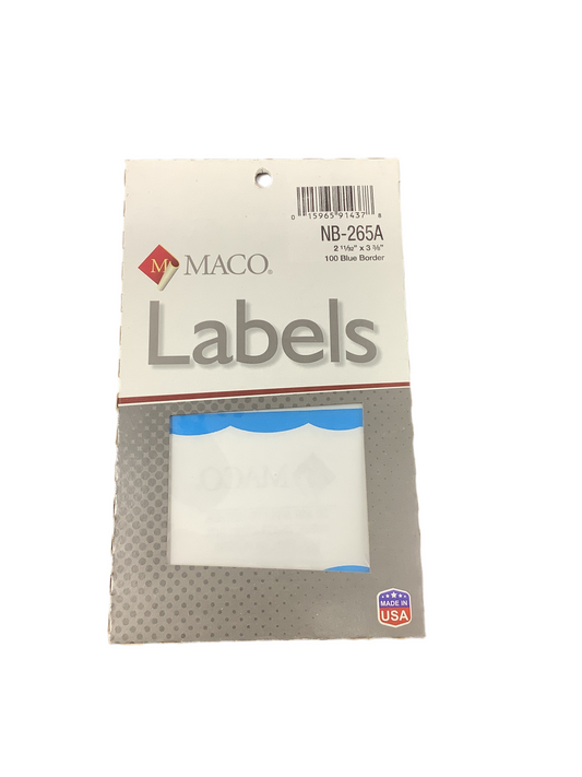 BLUE BORDERED NAME BADGE LABEL