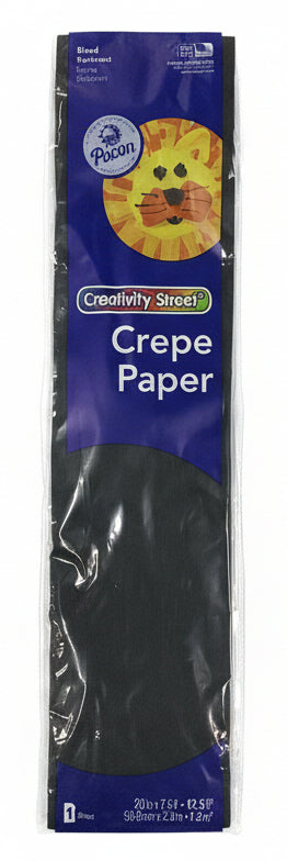 Crepe Paper | Black  | 20 x 7.5"