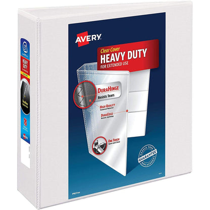 Heavy-Duty View Binder D-Ring 3" White - JA Riollano
