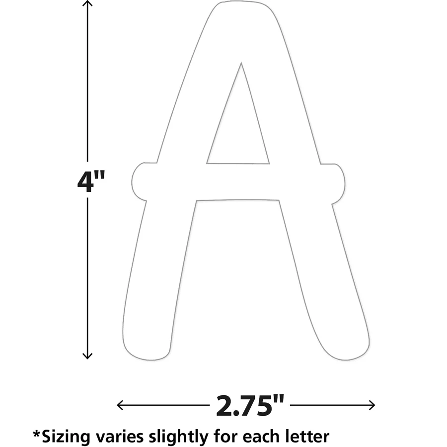 WHITE 4" MODERN CLASSIC LETTERS COMBO PACK