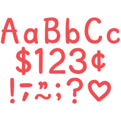MELON RED 4" MODERN CLASSIC LETTERS COMBO PACK