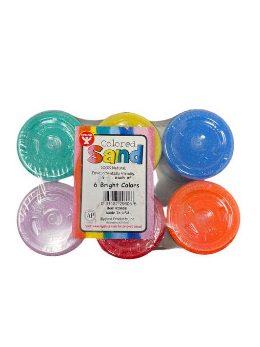 COLORED SAND 6OZ 6 COLORS
