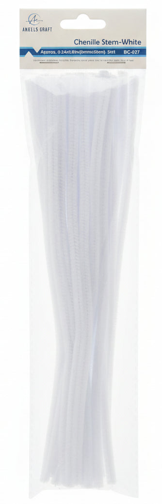 Chenille Stem | White | 25 ct