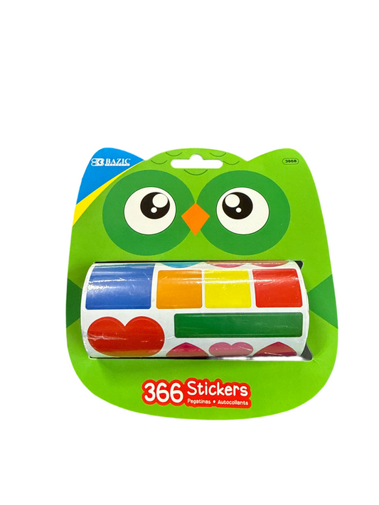 Mix Shape Sticker Roll 336 Pac