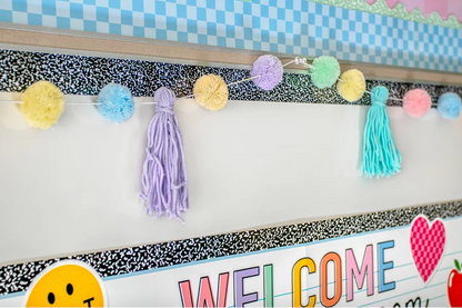 Pastel Pop Pom-Poms and Tassels Garland