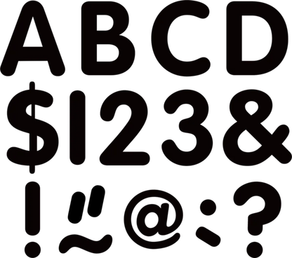 CLASSIC LETTERS 2'' UPPERCASE BLACK PACK 259PCS