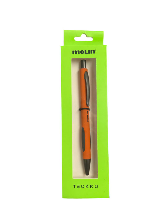 BOLIGRAFOS TECKNO RETRACTIL DE ALUMINIO Orange