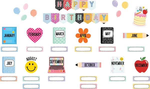 COOL FOR SCHOOL HAPPY BIRTHDAY MINI BULLETIN BOARD