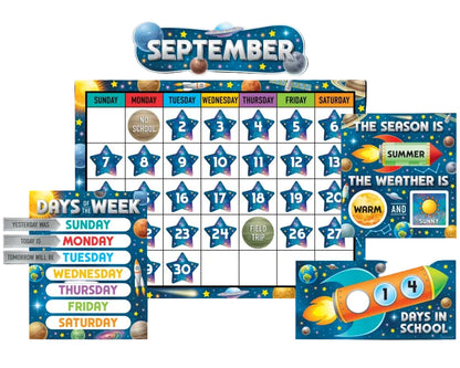 Outer Space Crew Calendar Bulletin Board