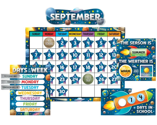 Outer Space Crew Calendar Bulletin Board