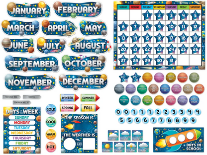 Outer Space Crew Calendar Bulletin Board
