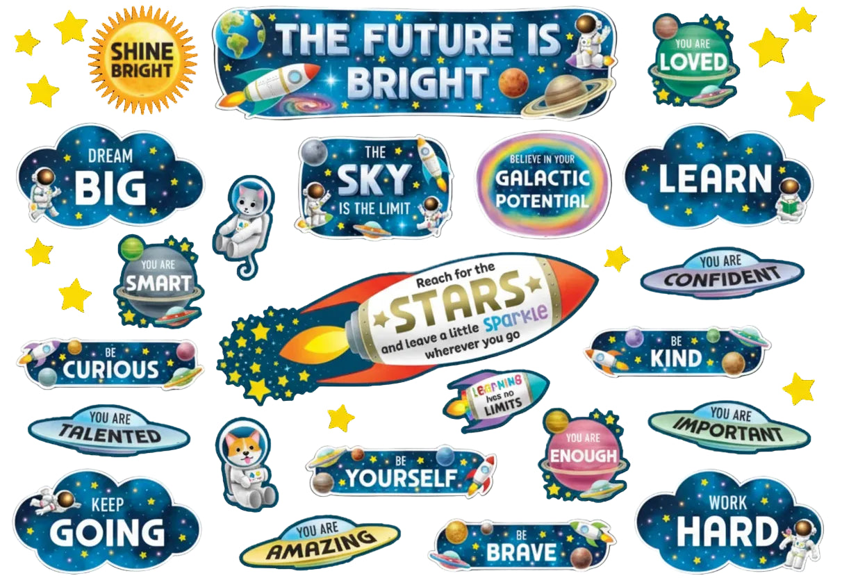 Outer Space Crew The Future Is Bright Mini Bulletin Board