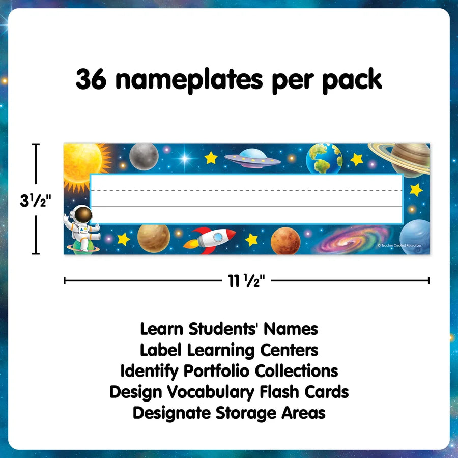 Outer Space Crew Flat Name Plates