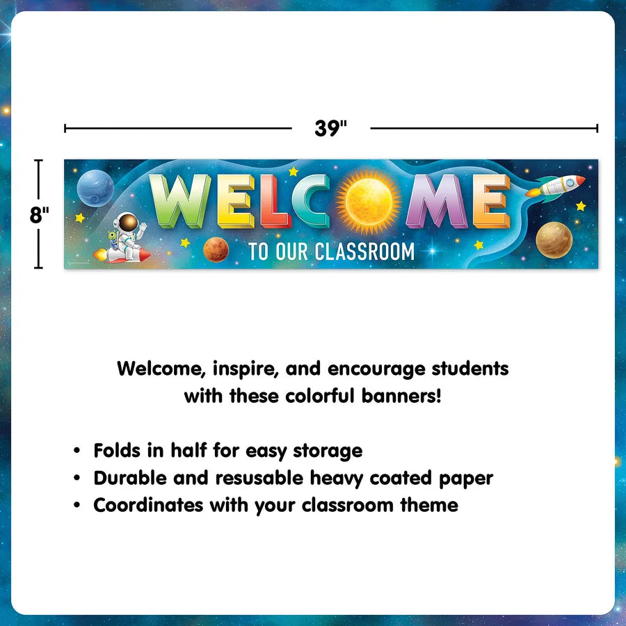Outer Space Crew Welcome to Our Classroom Banner
