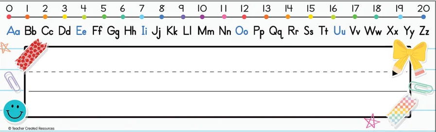 Cool for School Alphabet Flat Name Plates