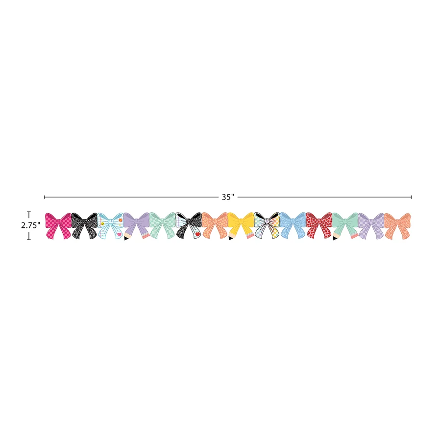 Cool for School Bows Die-Cut Border Trim