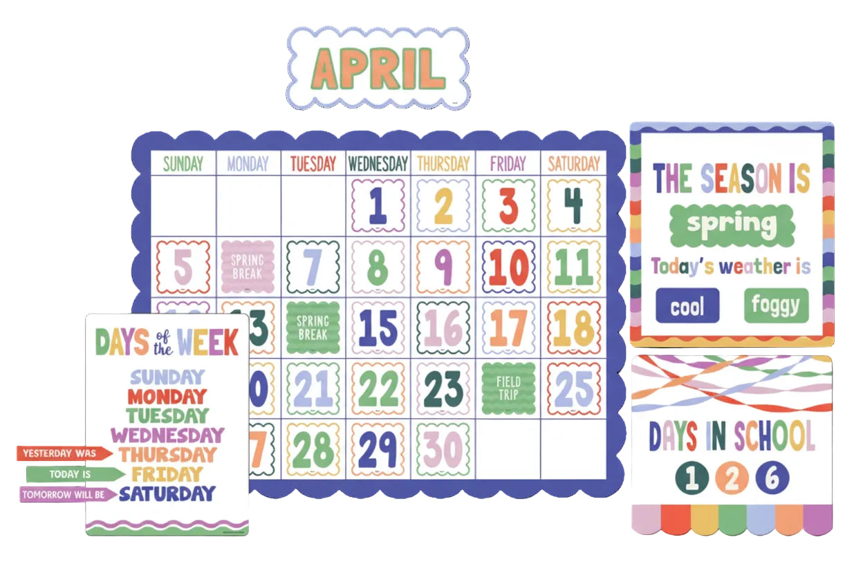 Color Crush Calendar Bulletin Board