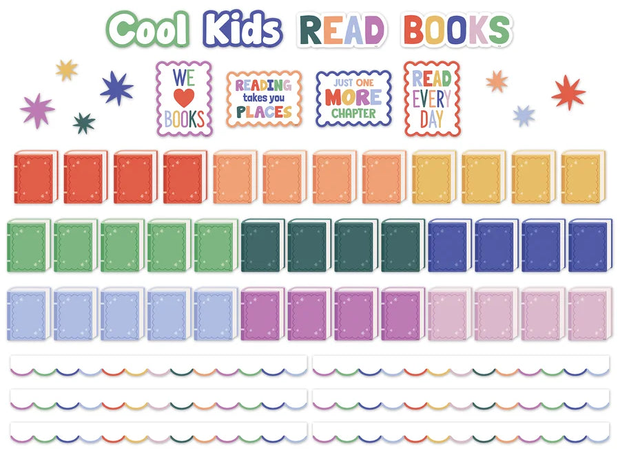 Color Crush Cool Kids Read Books Mini Bulletin Board