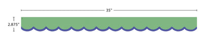 Color Crush Green with Blue Scallops Die-Cut Border Trim