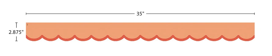 Color Crush Orange Scallops Die-Cut Border Trim