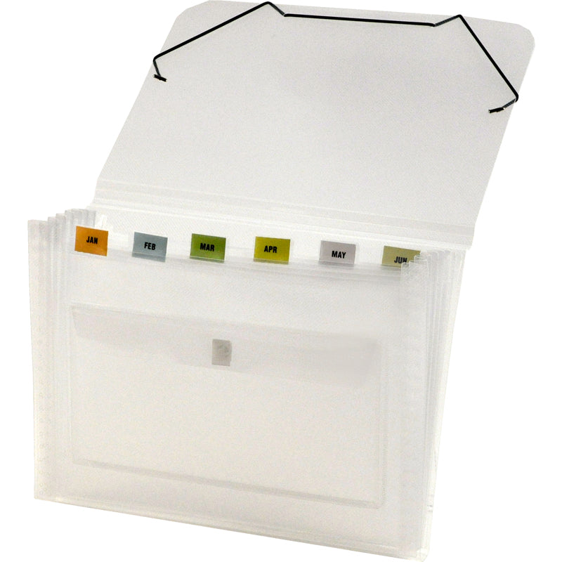 Expanding File Plastic with Elastic | Clear