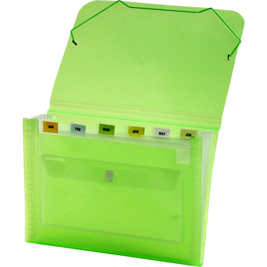 Expanding File Plastic with Elastic | Green