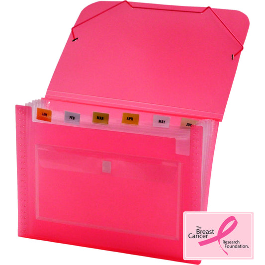 Expanding File Plastic with Elastic | Pink