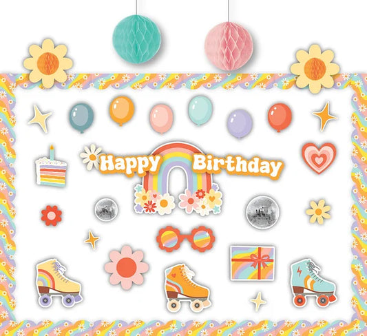 ROLLER DISCO BIRTHDAY CREATE & DECORATE QUICK KIT
