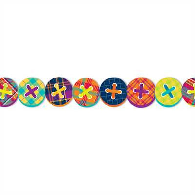 BORDER PLAID ATTITUDE BUTTONS