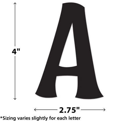 Black 4" Wild Whimsy Self-Adhesive Letters Combo Pack