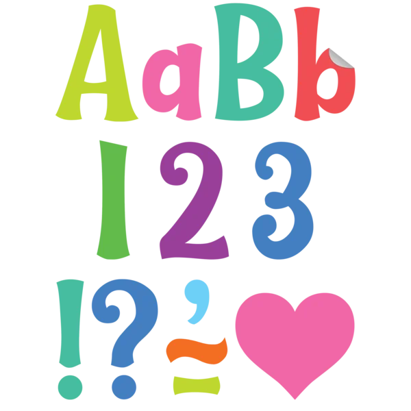 COLORFUL 4" WILD WHIMSY SELF-ADHESIVE LETTERS COMB