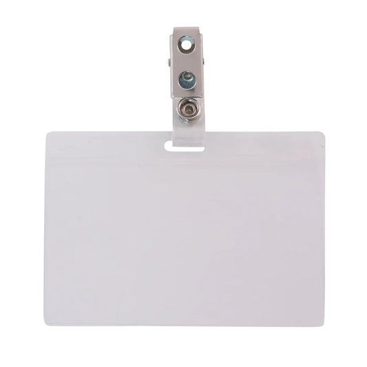 Badge Holder Self-Lamin w Clip Hor 3.5" x 2.25" Insert 25/pk