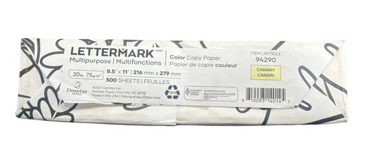 CANARY 8.5X11 MULTIPURPOSE 20LBS COLORES PASTELES
