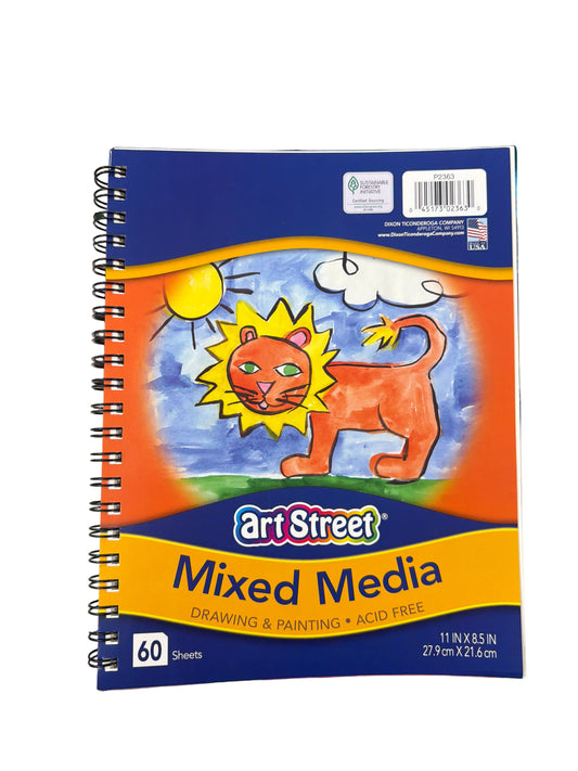 SKETCH, DRAW OR PAINT SPIRAL 11" X 8.5" 60 SHEETS