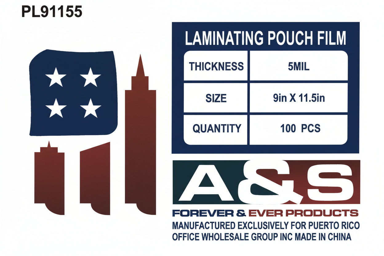 Laminating Pouch Film  | 5mil | 9in x 11.5 in | 100pcs