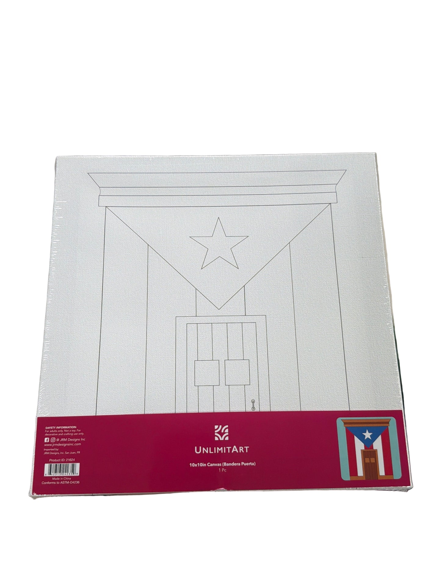 10x10in Canvas (Bandera Puerta)