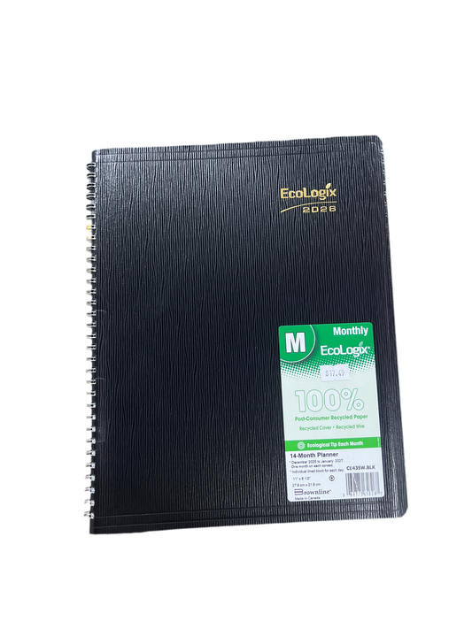 Ecologic Monthly 11" x 8.5" Black