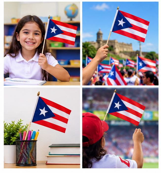 BANDERA PUERTO RICO 4X6 AZUL OSCURO