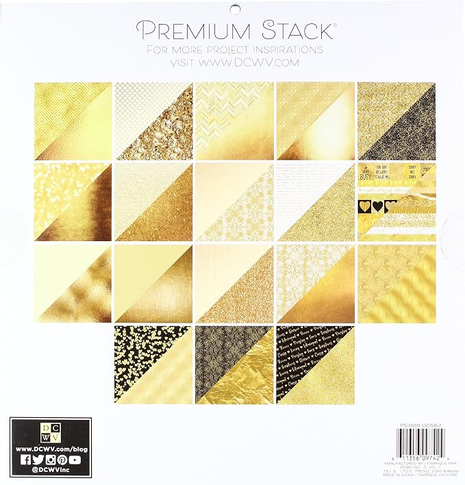 Solid Gold Cardstock Pad Foil – imagen 2 - JA Riollano