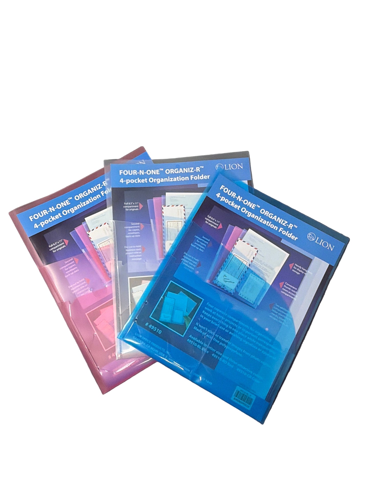 ORGANIZATION FOLDER 4-POCKET PLASTIC