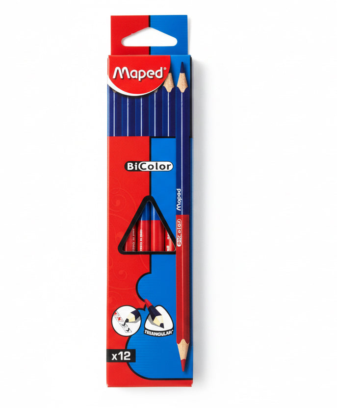 BI COLOR PENCIL | BLUE & RED 12