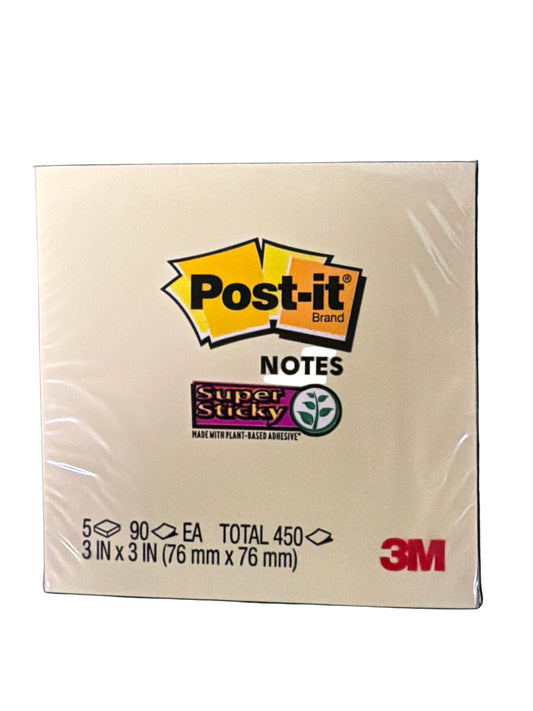 POST-IT 3''X3'' CANARY YELLOW NOTE PAD 90 SHEETS