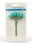 Artifial Paper Flower | Flores Artificiales de Papel | Turquoise  | Size: 1.85" | 10 ct