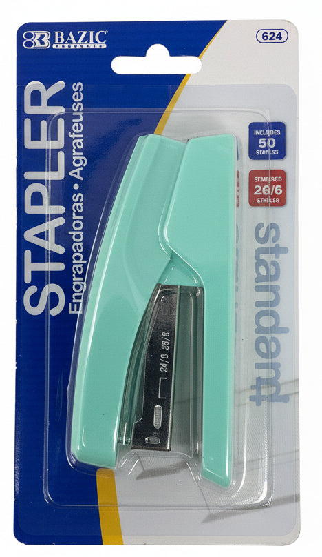 STANDARD STAPLER TRANSPARENT 26/6 STAPLES