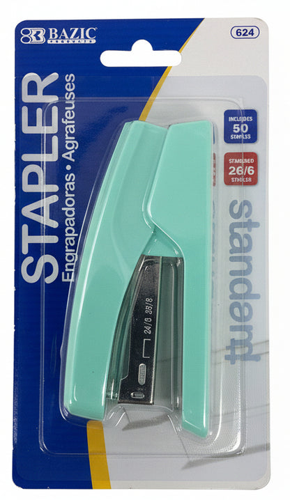STANDARD STAPLER TRANSPARENT 26/6 STAPLES