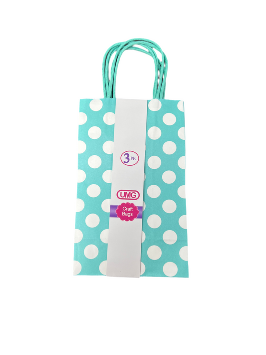 CRAFT BAG INV POLKA TEAL SM 3PC