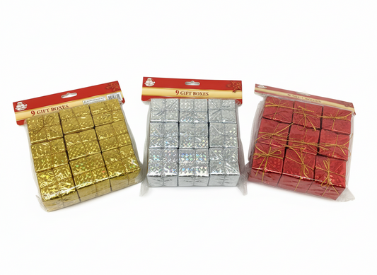 ORNAMENT GIFT BOX 9PC (5CMX5CM) ASS