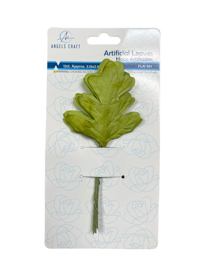 Paper Oak Leaves | Red or Green